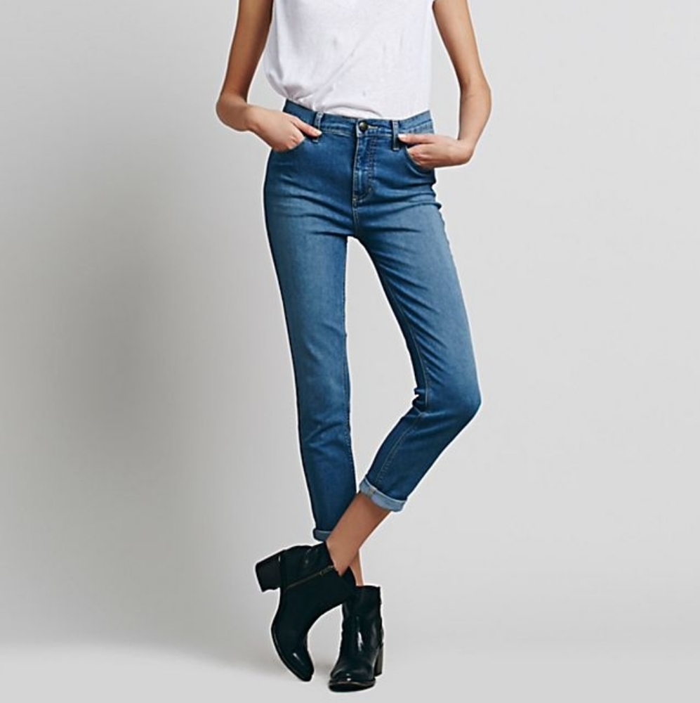 HP Free People Hi Rise Roller Skinny Jeans Size 27 - Picture 2 of 16